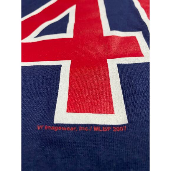 Vintage Majestic MLB Boston Red Sox #46 Jacoby Ellsbury Blue T Shirt Large 2007 - Picture 10 of 10